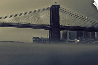Brooklyn Bridge Foggy Morning