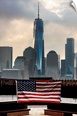 Freedom Tower And The Flag