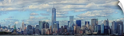 Lower Manhattan Panaromic View With Empire State Building