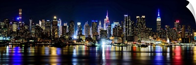 Manhattan Panoramic View At Night