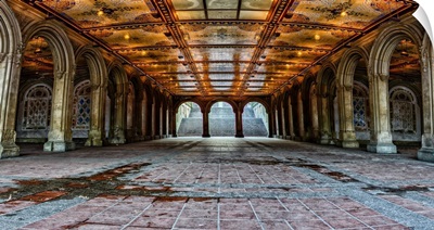 Panoramic View Of Bethesda Terrace In Central Park
