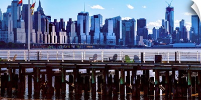 Pier With Manhattan Panoramic View