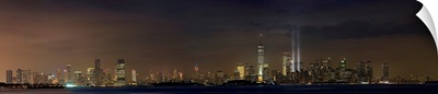 Tribute In Light Panoramic View With Lower Manhattan And New Jersey