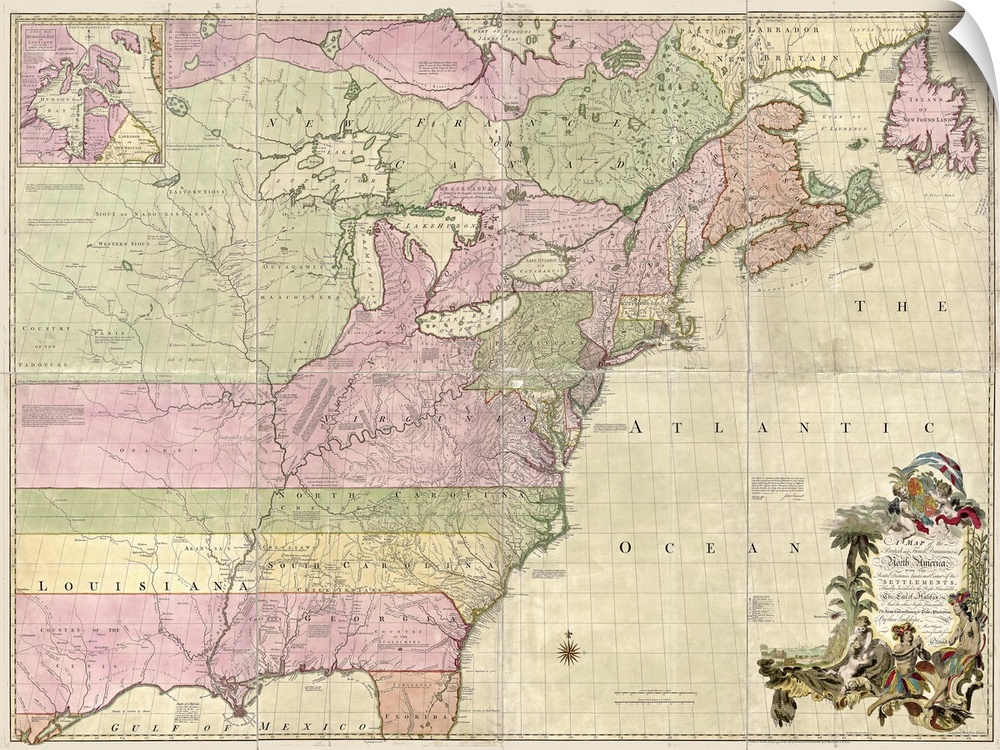 Considered by some to be the most important map in the history of the United States, Mitchell's 1755 map of the British co...