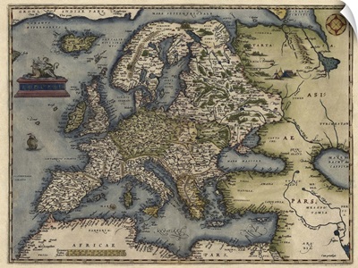 Antique Map of Europe, 1570