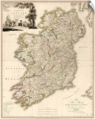 Antique Map of Ireland, 1797