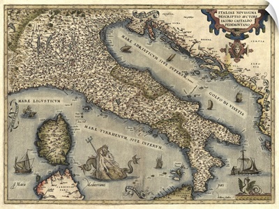 Antique Map of Italy, 1570