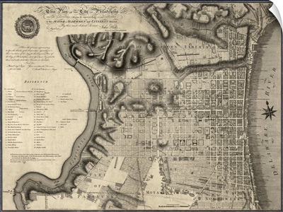 Antique Map of Philadelphia, 1797