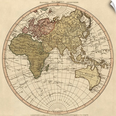 Antique Map of the Eastern Hemisphere, 1786