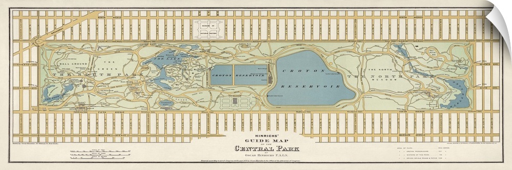 Hinrichs' Guide Map of the Central Park