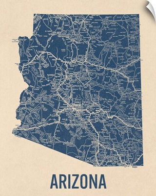 Vintage Arizona Road Map 1