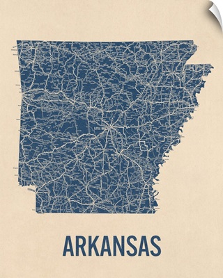 Vintage Arkansas Road Map 1