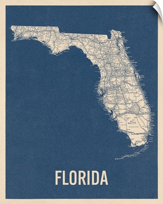 Vintage Florida Road Map 2
