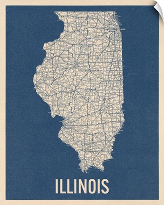 Vintage Illinois Road Map 2