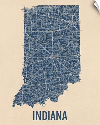 Vintage Indiana Road Map 1