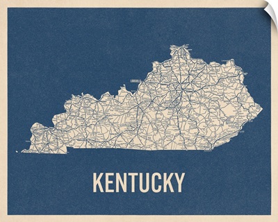 Vintage Kentucky Road Map 2