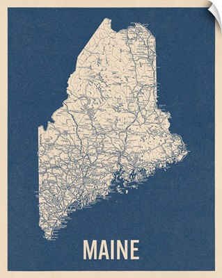 Vintage Maine Road Map 2