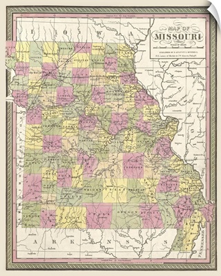 Vintage Map of Missouri