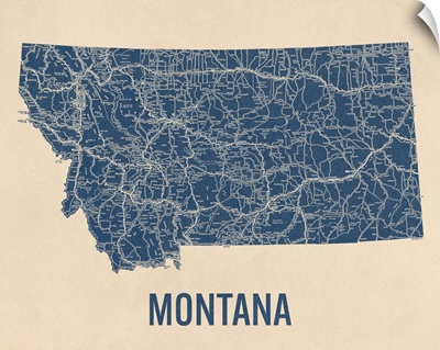 Vintage Montana Road Map 1