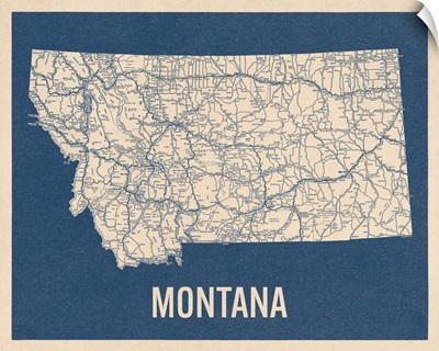 Vintage Montana Road Map 2