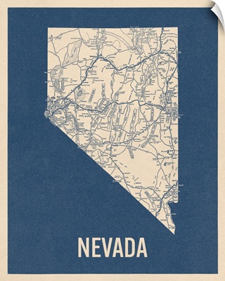 Vintage Nevada Road Map 2