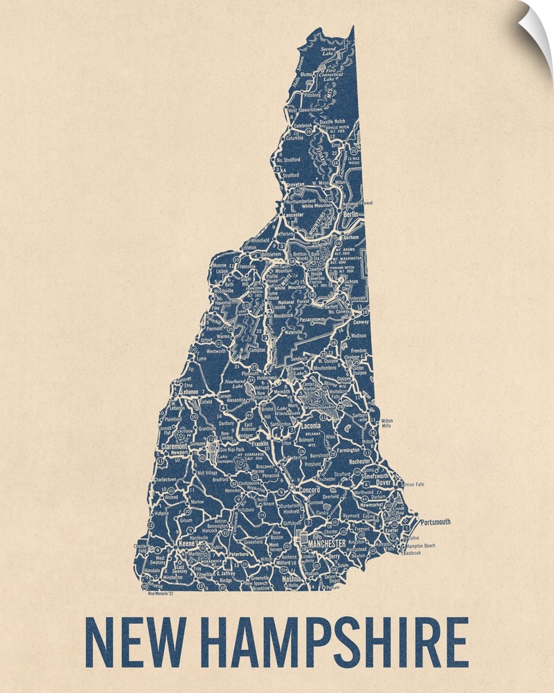 Vintage New Hampshire Road Map 1