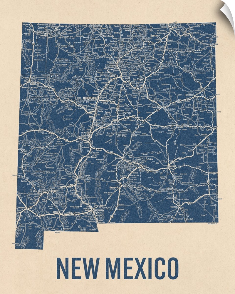 Vintage New Mexico Road Map 1