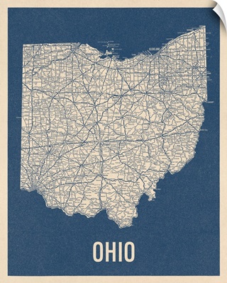 Vintage Ohio Road Map 2