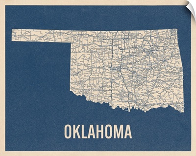 Vintage Oklahoma Road Map 2