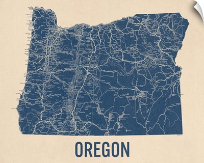 Vintage Oregon Road Map 1