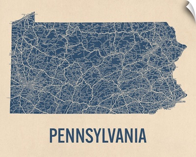Vintage Pennsylvania Road Map 1