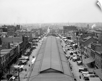 Vintage photograph of Lexington Market, Baltimore, Maryland