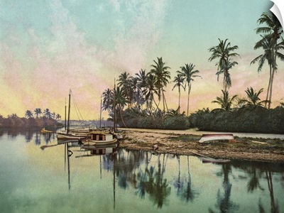 Vintage photograph of Miami River, Florida