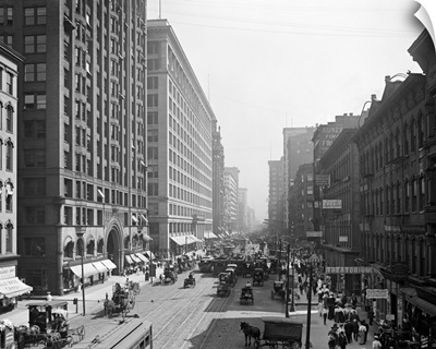 Vintage photograph of State Street South from Lake Street, Chicago, Illinois