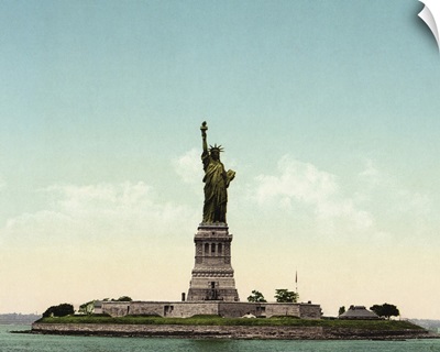 Vintage photograph of Statue of Liberty, New York City