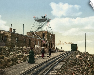 Vintage photograph of Summit of Pike's Peak Colorado