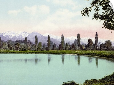 Vintage photograph of Wasatch Range from Liberty Park, Salt Lake City, Utah