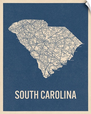 Vintage South Carolina Road Map 2