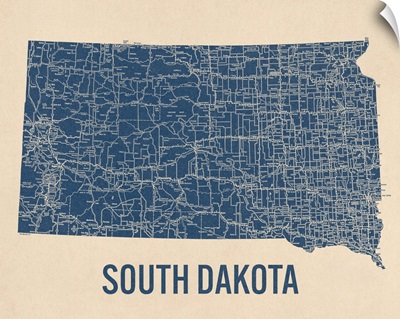 Vintage South Dakota Road Map 1