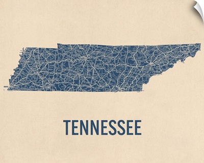 Vintage Tennessee Road Map 1
