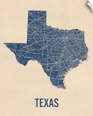 Vintage Texas Road Map 1
