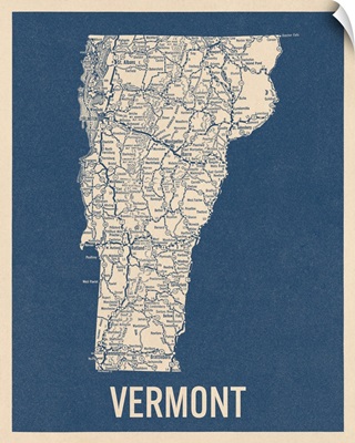 Vintage Vermont Road Map 2