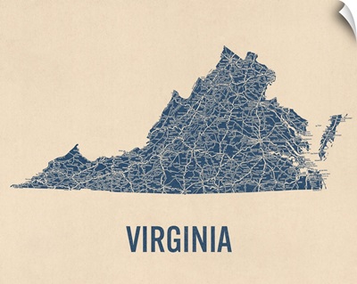 Vintage Virginia Road Map 1