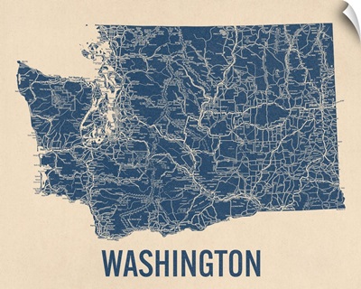 Vintage Washington State Road Map 1