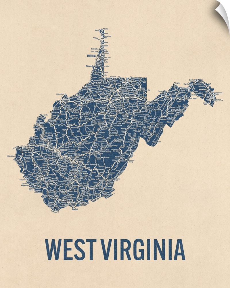 Vintage West Virginia Road Map 1