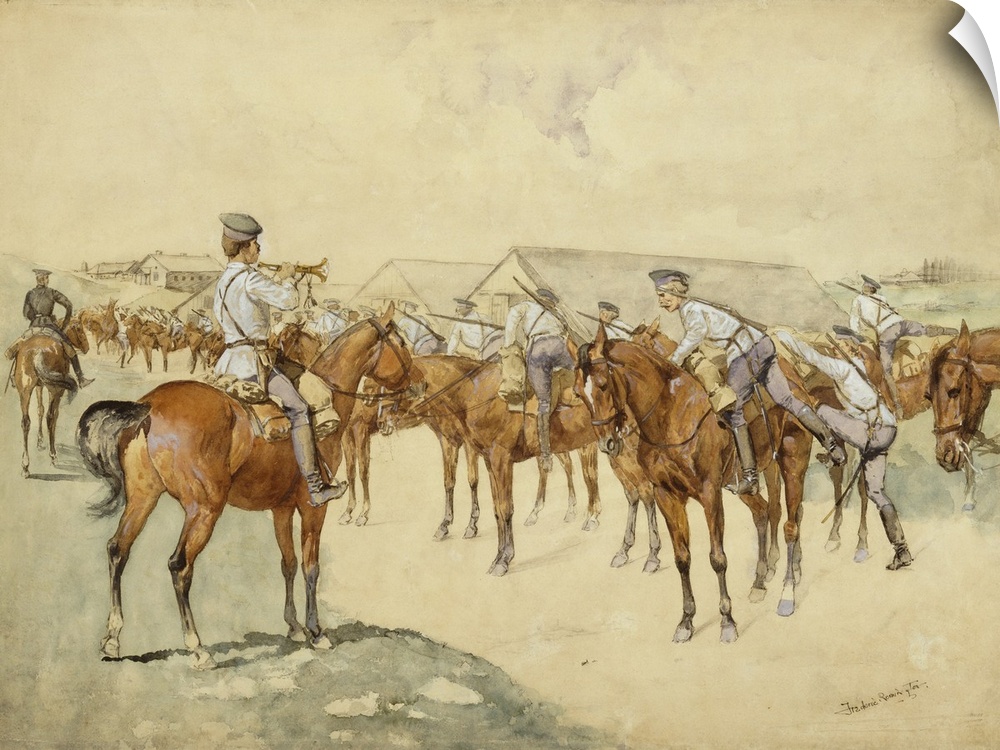 A Call To Arms ('Dragoons, Mount!') 1892-93 (Originally watercolor, gouache, pen and ink, pencil, and bodycolor on paper)