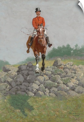 A Hunting Man (In Full Pursuit: HL Herbert Taking A Wall), 1890