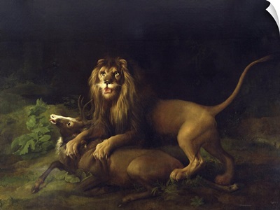 A Lion Attacking a Stag, c.1765
