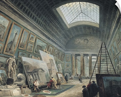 A Museum Gallery with Ancient Roman Art, before 1800