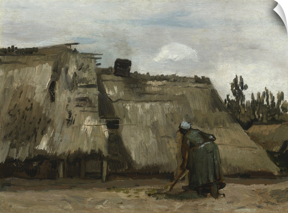 A Peasant Woman Digging in Front of Her Cottage, c.1885, oil on canvas.